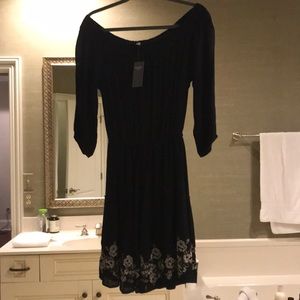 Black off the shoulder dress